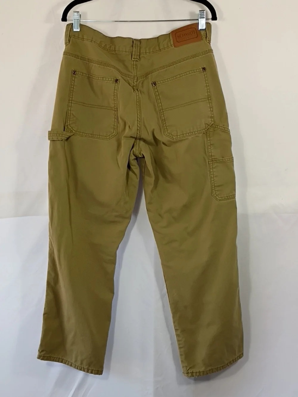 C.E. Schmidt Workwear Carpenter Flannel Lined Pants Mens 32x30 Tan Winter Work